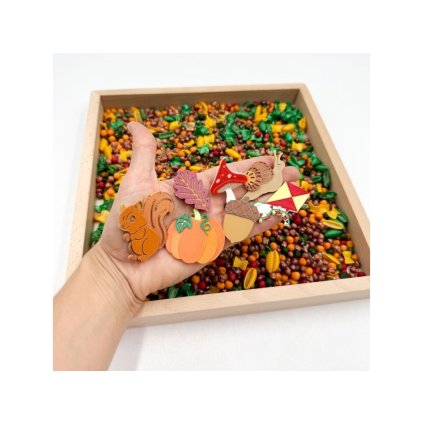 Sada miniaturních podzimních hraček (7 kusů