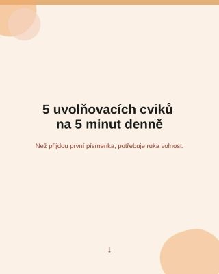 ✍️ Uvolněte ručičky před psaním! 5 uvolňovacích cviků pro děti Než se pustíte do písmenek, dejte ruce prostor pro velké,...