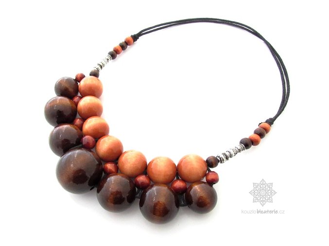 Dřevěné korále vícebarevné