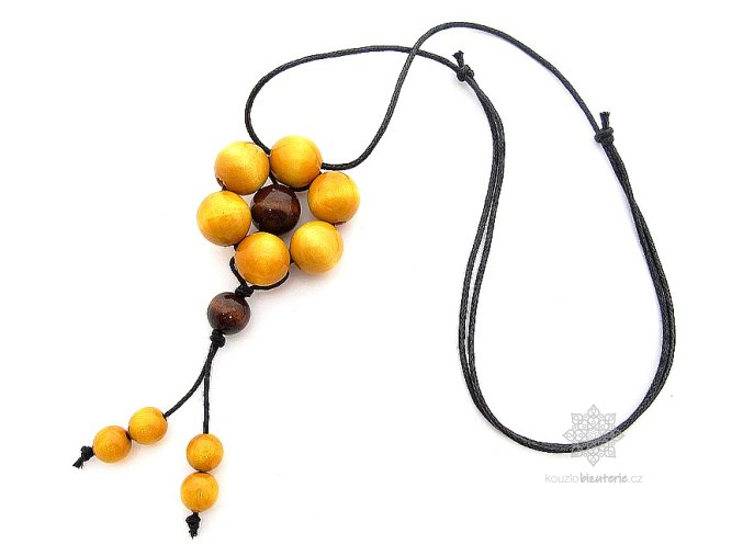 Dřevěné korále vícebarevné