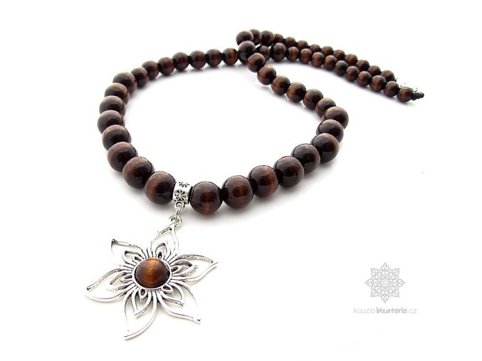 Dřevěné korále hnědé