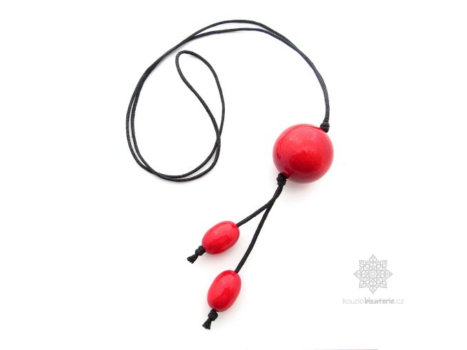 Dřevěné korále dlouhé - globus