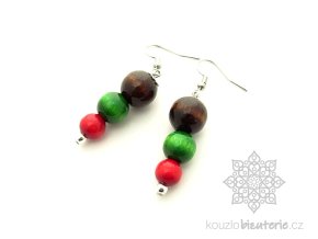 Dřevěné náušnice stupňované