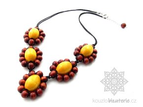 dřevěné korále vícebarevné