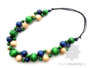 dřevěné korále vícebarevné