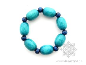 Dřevěný náramek Fazolky - mix barev