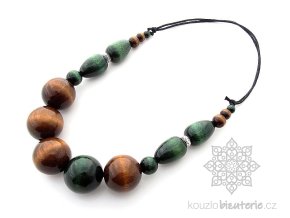 dřevěné korále vícebarevné