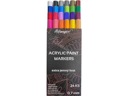 Artmagico akrylový popisovač s Extra jemným hrotem (0,7 mm) 24 ks
