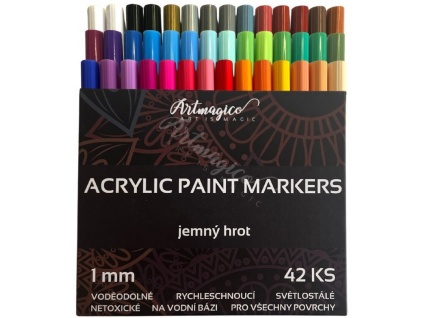 Artmagico akrylovy popisovac s jemnym hrotem (1 mm) 42 ks