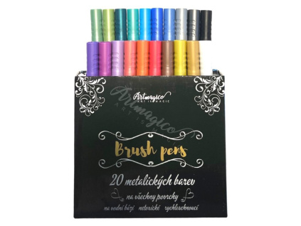 artmagico brush pen metalicke