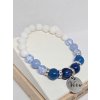 Tajemství oceánu – dámský náramek z achátu, angelitu a jaspisu