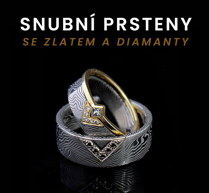 Snubní prsteny se zlatem a diamanty