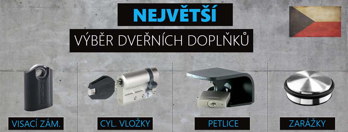 Dveřní zámky, petlice a vložky