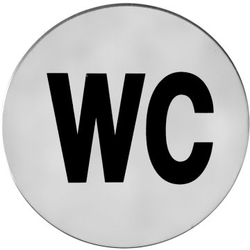 Piktogram ACT WC samolepící K (nerez) DOPRODEJ