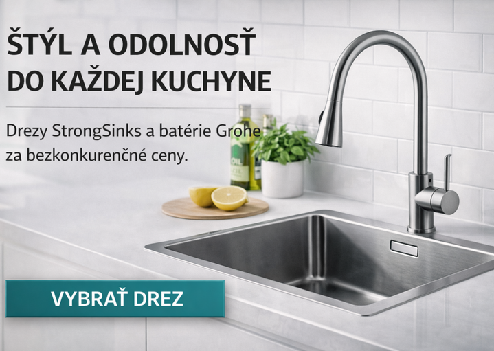 Drezy StrongSinks & Grohe - štýl a odolnosť do každej kuchyne