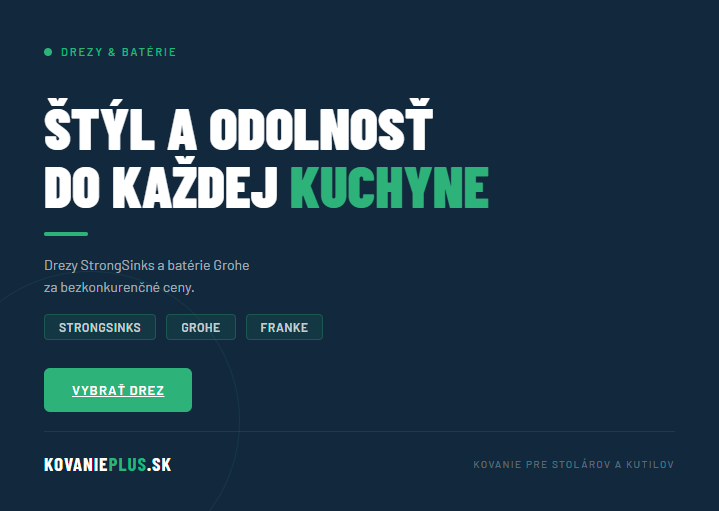 Drezy StrongSinks & Grohe - štýl a odolnosť do každej kuchyne