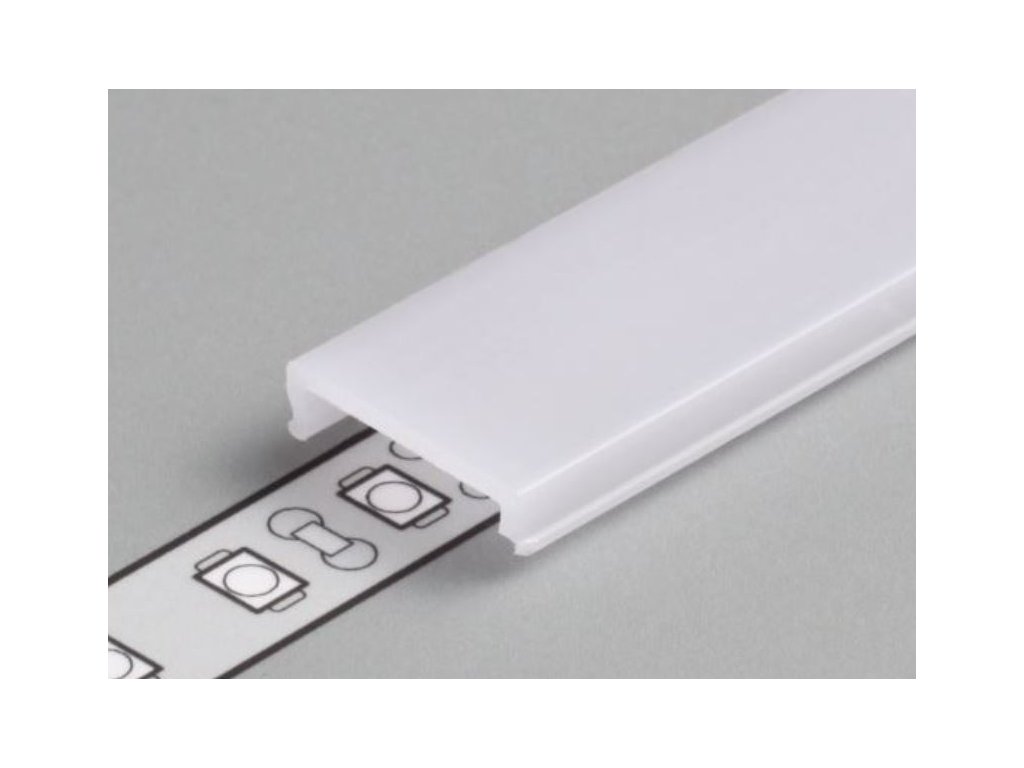 23806 stronglumio krycia lista c k led profilom naklapavacia mliecna 3000mm