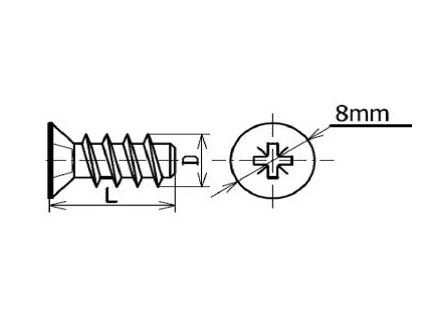 Euroskrutka 6,3x10/8 zápustná hlava 8mm PZ2 zinok biely