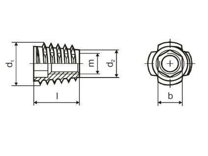 15511 matica zavrtna bez limce m6x13