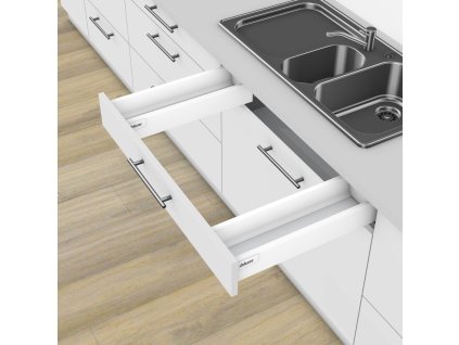K-BLUM Antaro M 600 mm/65 kg, Blumotion/TOB, sivá R9006, skrutka, drez