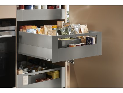 K-BLUM Merivobox E Boxcap 550 mm, 40 kg, Indium šedá, vnútorná, reling