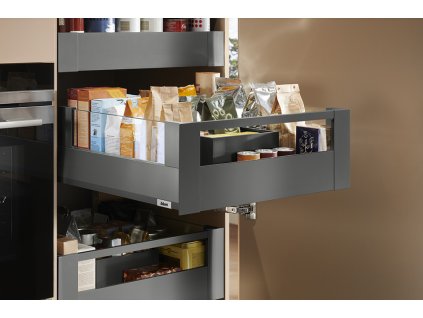 K-BLUM Merivobox E Boxcover 500 mm, 70 kg, Orion šedá, vnútorná, reling