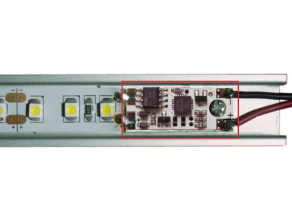 23602 stronglumio led vypinac stmievac do profilu 12 24v modra led kontrolka