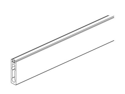 VERTIKO šatníková tyč šedá 3000mm - balenie 20ks