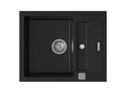StrongSinks S3 Drez granit Vardar 615, 615x500 mm, odkvapávač+vanič. čierny