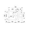 1021 2 strongsinks s3 drez granit vardar 780 780x500 mm odkvapavac a vanicka cierny