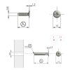10606 2 k if flat spojovaci kovani m4x30 40mm komplet nikl