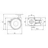 14206 2 koliesko linea 65 mm s br 70kg tm sed