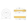 14560 2 led bodovka bailen 12v 3w biela biela tepla