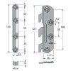 16627 1 postelove kovanie klasicke 130mm 2xl 2xp