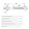 17950 1 spax skrutka 4x60 35 zapustna hlava txs w 4c mh ciastocny zavit