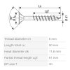 18016 1 spax skrutka 6x90 61 zapustna hlava txs w 4c mh ciastocny zavit