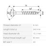18070 1 spax skrutka 8x240 80 zapustna hlava txs w 4c mh ciastocny zavit