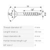 19375 1 skrutka spax 4x30 18 zapustna hlava pz w 4c mh ciastocny zavit
