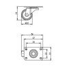 20953 2 strongcastors koliesko 25 mm otocne cierne