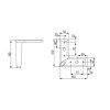 22807 2 stronglegs nabytkova noha fs006 150mm biela matna