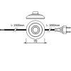23374 2 stronglumio kabel 230v nozny vypinac 3 5m 2 5a