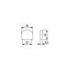 27463 2 tulip knop tonk cierna matna