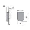 28720 4 blum 84 4120 krytka sklo d leskly chrom