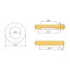 34057 2 led bodovka bailen 12v 3w ocel brusena biela studena
