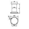 37228 2 stronglegs nabytkova noha fs001 80rmm biela leskla