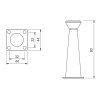 37324 2 stronglegs nabytkova noha fs002 80rmm chrom leskly