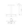 44233 6 miladesign podnoz stredova noha linear ln3302 biela