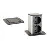 47644 5 strongpower powerup zasuvka 2x230v schuko cierna