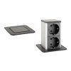 47644 6 strongpower powerup zasuvka 2x230v schuko cierna