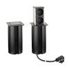 47644 7 strongpower powerup zasuvka 2x230v schuko cierna